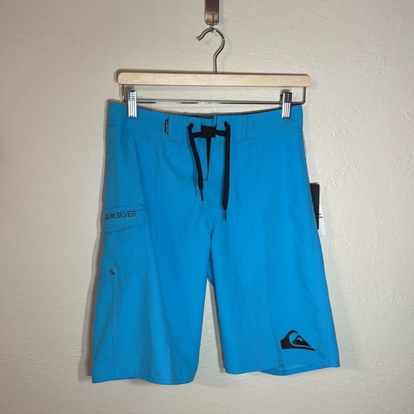 NWT $45 QUIKSILVER Boys Youth 19" Everyday Board Short Turquoise Blue Sz 28/14 - Picture 6 of 15